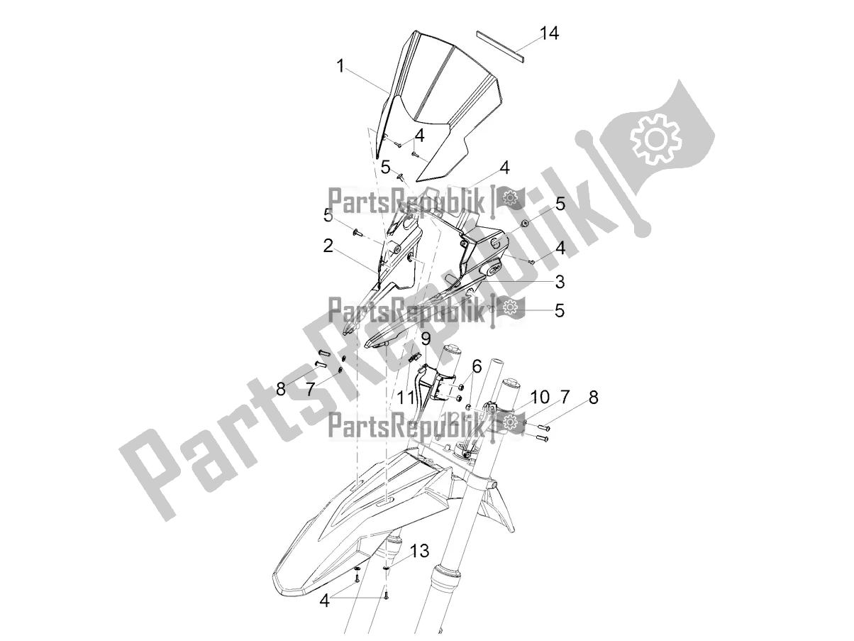 All parts for the Windshield of the Derbi Senda X-treme 50 SM LOW Seat 2020