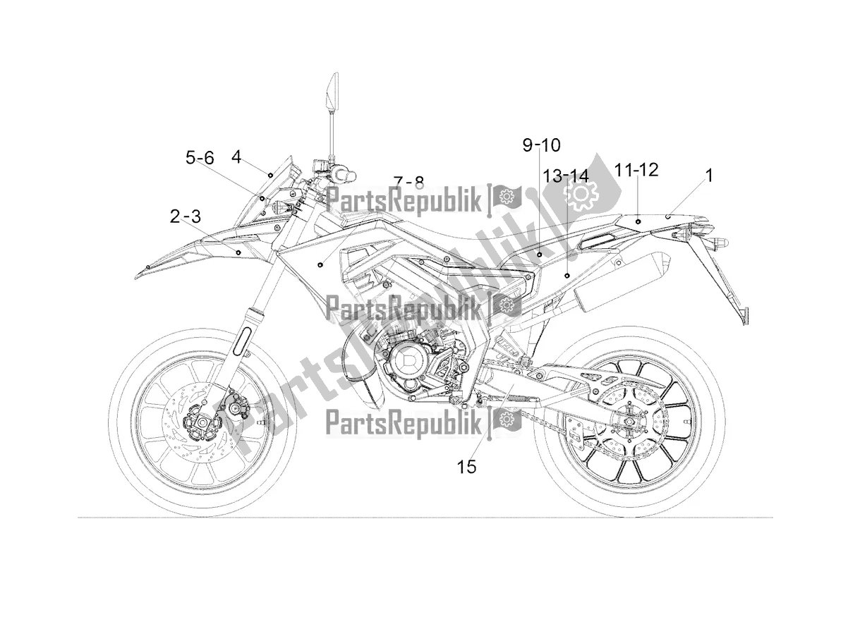 Todas las partes para Etiqueta de Derbi Senda X-treme 50 SM LOW Seat 2021