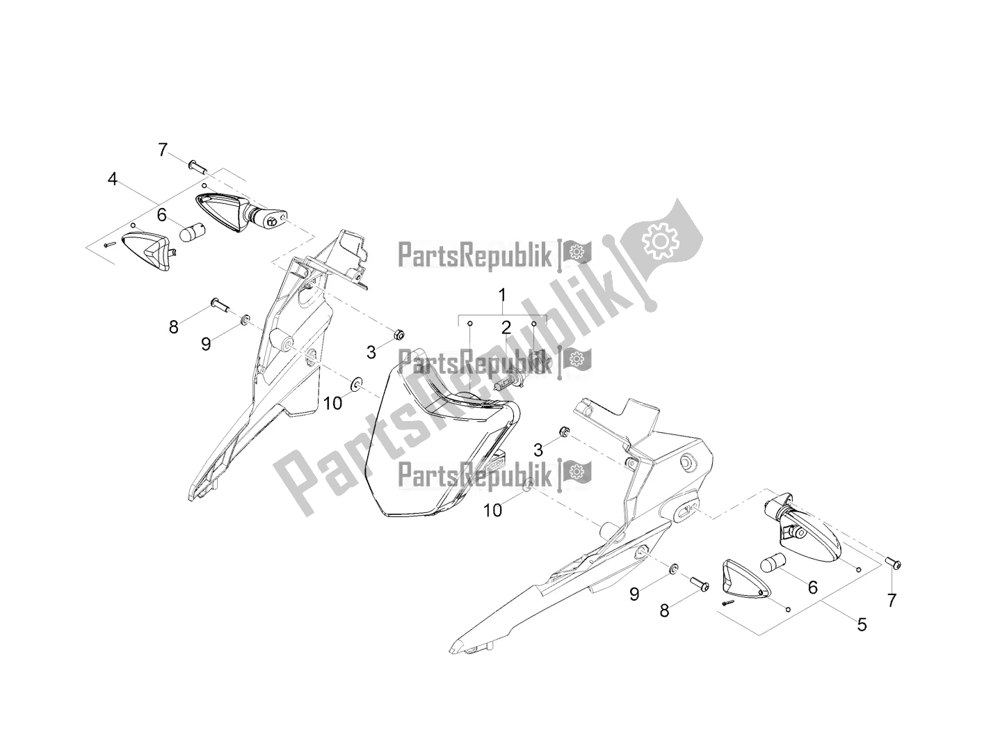 All parts for the Front Lights of the Derbi Senda X-treme 50 SM LOW Seat 2021