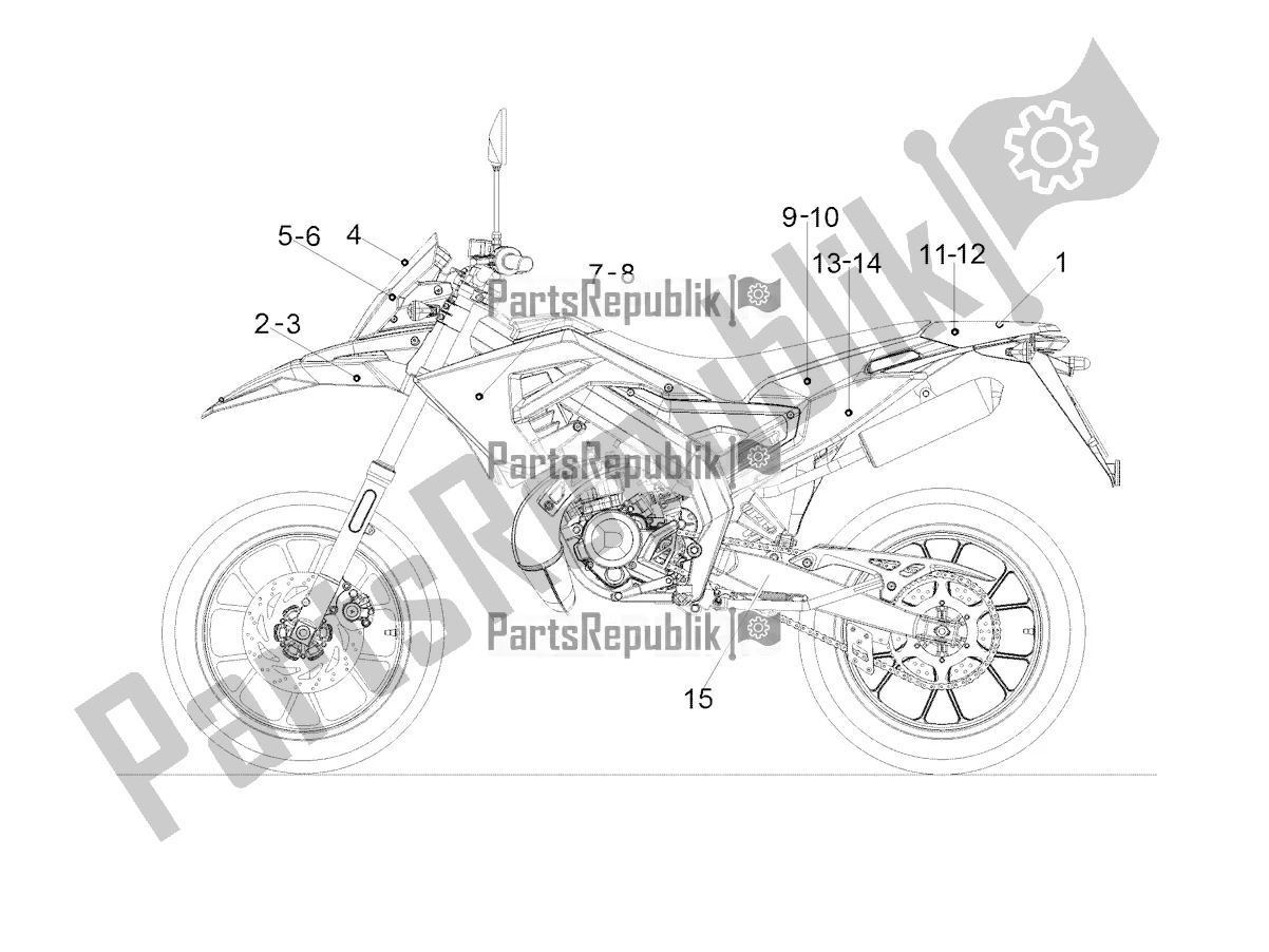 Toutes les pièces pour le Décalque du Derbi Senda X-treme 50 SM LOW Seat 2022