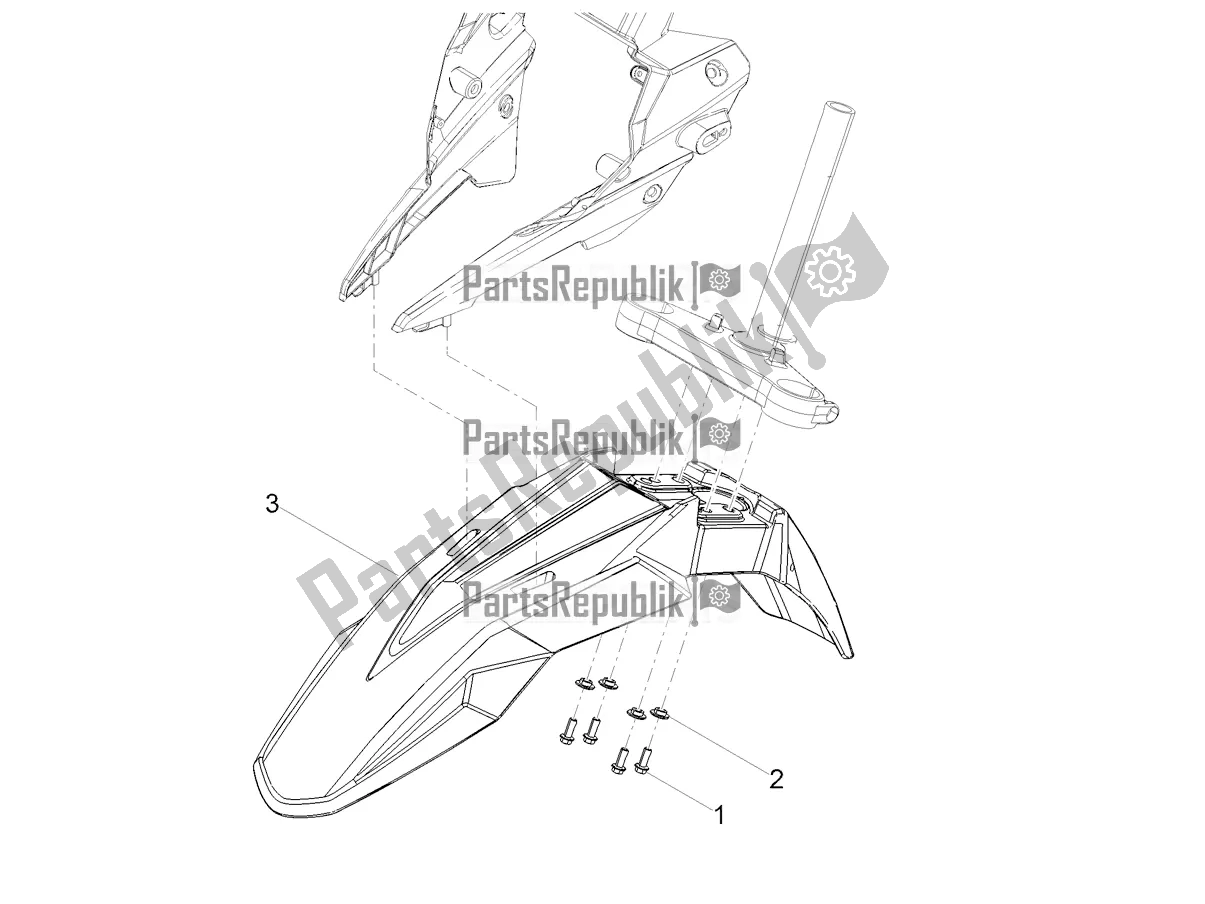 Toutes les pièces pour le Montant-garde-boue Avant du Derbi Senda X-treme 50 SM LOW Seat 2022