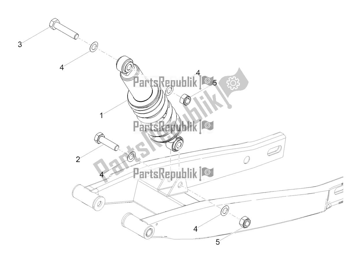 All parts for the Shock Absorber of the Derbi Senda X-treme 50 SM LOW Seat 2022