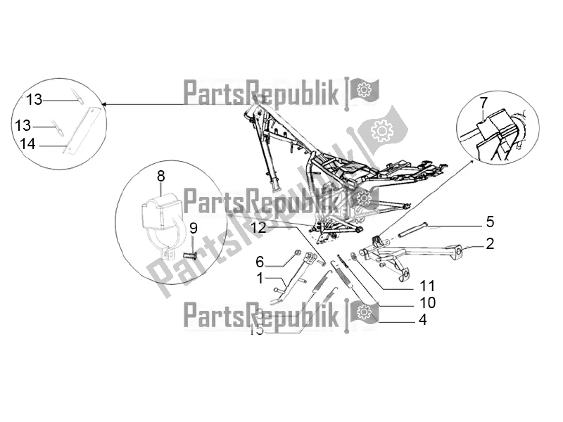 Wszystkie części do Podpórka Centralna I Podpórka Boczna Derbi STX 150 2016