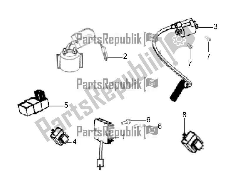 All parts for the Electrical Systems of the Derbi STX 150 2016