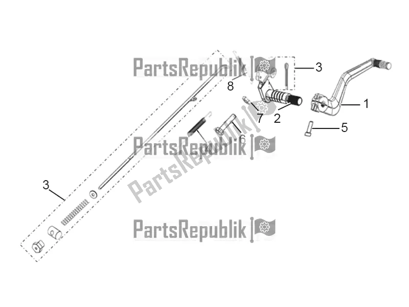 Toutes les pièces pour le Ensemble Pédale De Frein Arrière du Derbi STX 150 2016