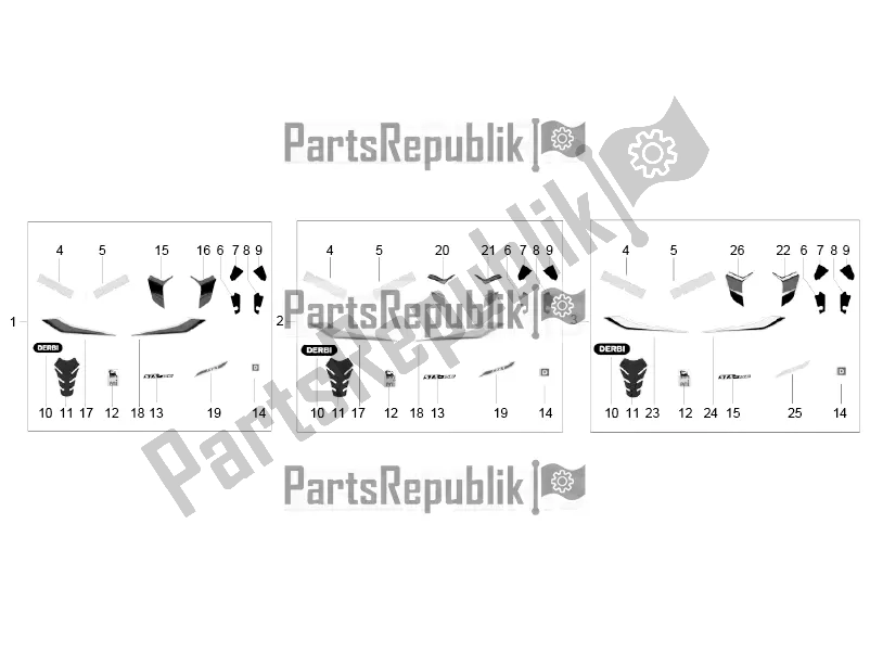 Wszystkie części do Naklejka Derbi STX 150 2016