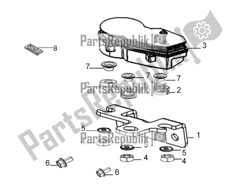 All parts for the Dashboard Assembly of the Derbi STX 150 2019