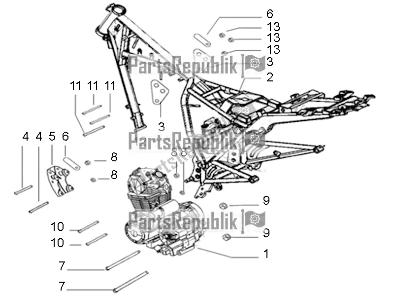 All parts for the Eengine And Frame of the Derbi STX 150 2019