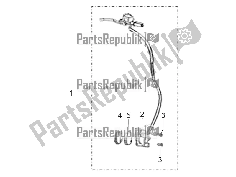 All parts for the Front Brake Assembly of the Derbi STX 150 2019