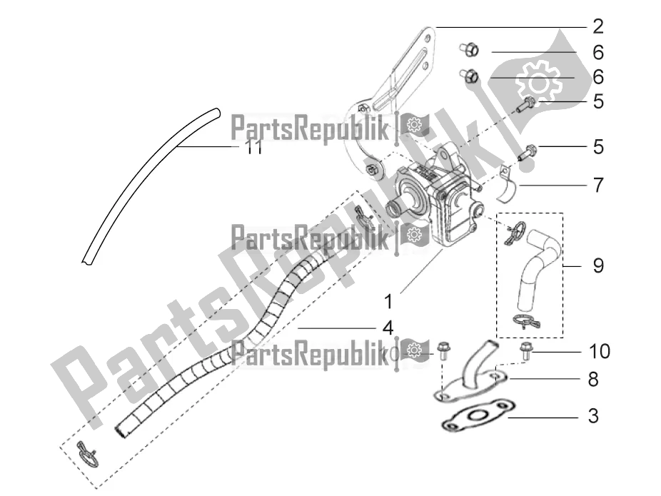 All parts for the Secondary Air Control Valve of the Derbi STX 150 2019