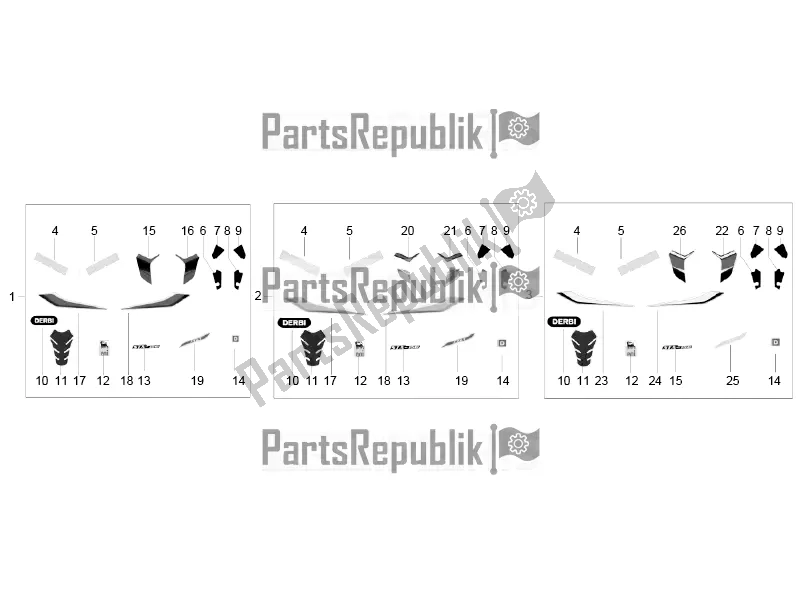 All parts for the Stiker of the Derbi STX 150 2019