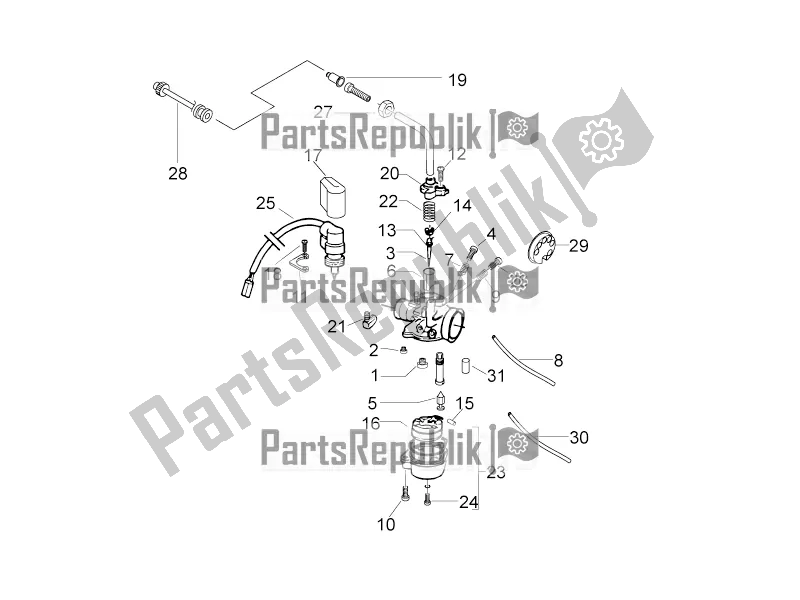 Toutes les pièces pour le Carburateur Ii du Derbi Variant Sport 50 2016