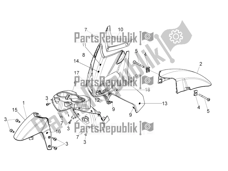 Toutes les pièces pour le Corps Avant I du Derbi Variant Sport 50 2016