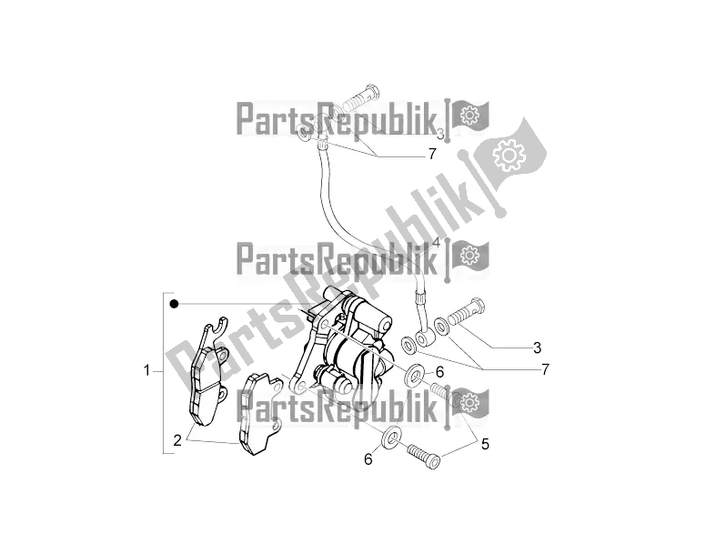 All parts for the Front Caliper I of the Derbi Variant Sport 50 2016