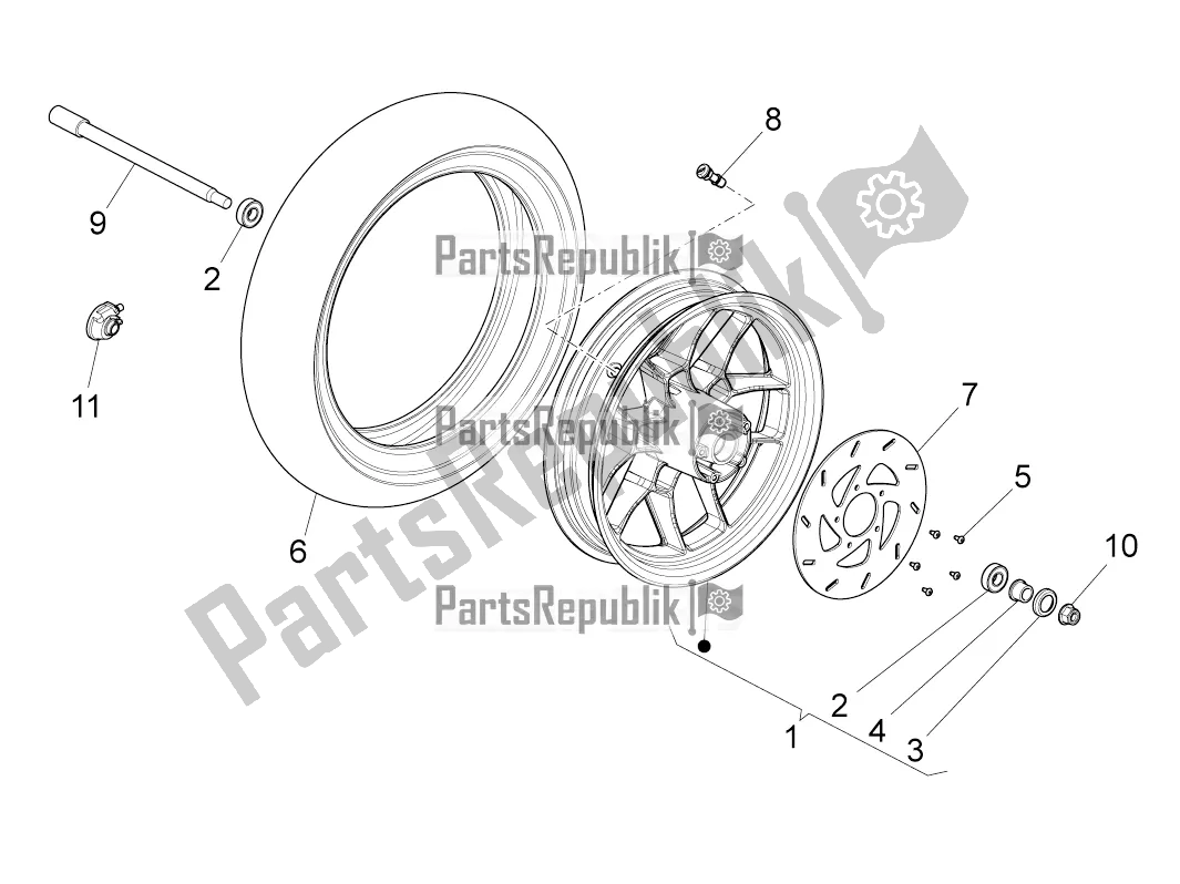 Toutes les pièces pour le Roue Avant du Derbi Variant Sport 50 2016