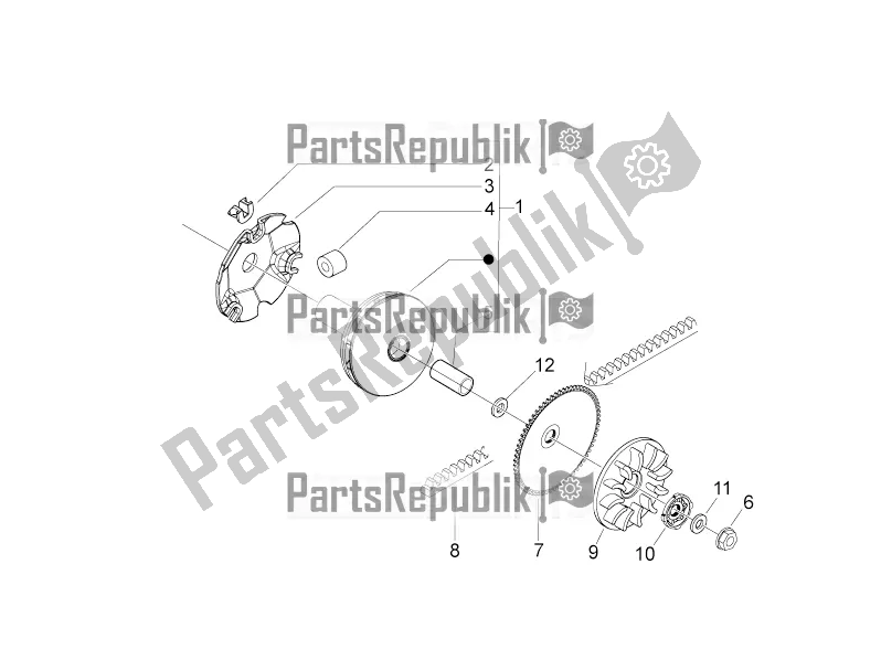 Toutes les pièces pour le Variateur du Derbi Variant Sport 50 2016