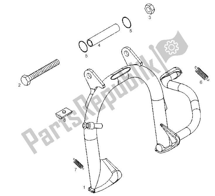 Todas las partes para Soporte Central de Derbi Boulevard 50 CC 4T E2 25 KMH 2009