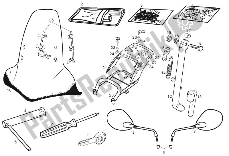 Toutes les pièces pour le Accessoires du Derbi Atlantis Red Bullet AIR 50 2001