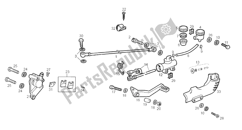 Toutes les pièces pour le Frein Arriere du Derbi Senda 50 SM Racer E1 2003