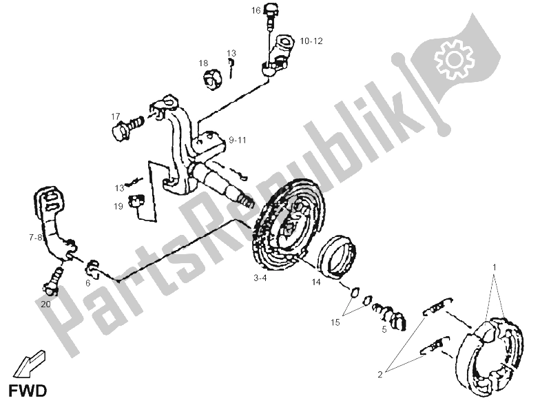 Toutes les pièces pour le Rouleau De Guidage du Derbi DXR 250 CC 2004