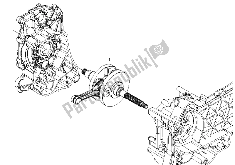 All parts for the Drive Shaft of the Derbi Boulevard 125 CC 4T E3 2008