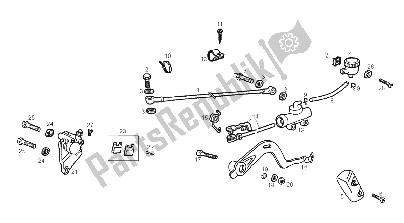 Todas las partes para Freno Trasero de Derbi Senda 50 SM X Trem E2 2A Edicion 2005