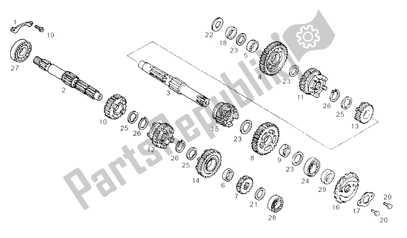 Toutes les pièces pour le Transmission du Derbi Senda 125 SM 4T 2004