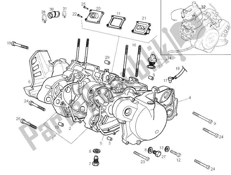 All parts for the Carters of the Derbi Senda 50 SM DRD Racing LTD Edition E2 2007