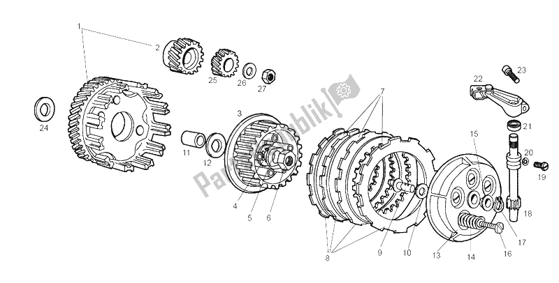 Toutes les pièces pour le Embrayage du Derbi Senda 50 R X Trem E2 2 Edicion 2005