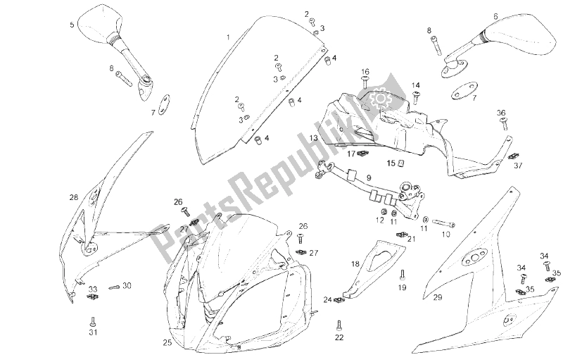 Toutes les pièces pour le Corps du Derbi GPR 50 2T 2013