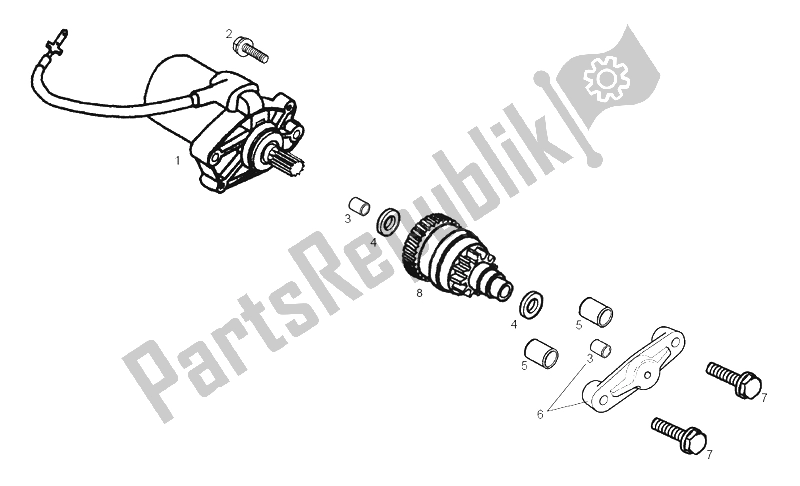 Toutes les pièces pour le Démarreur du Derbi Senda 50 R DRD PRO E2 3 Edicion 2005