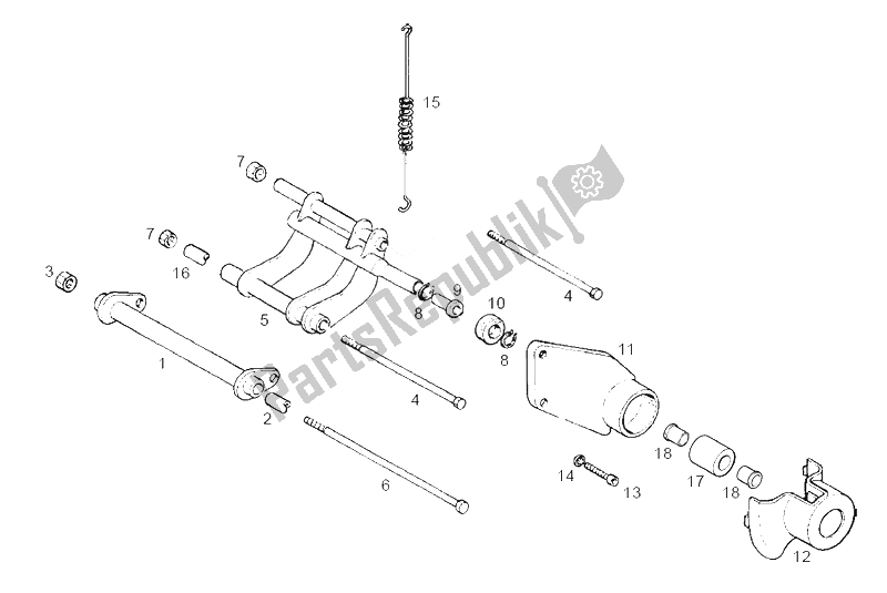 Toutes les pièces pour le Bras Oscillant du Derbi Boulevard 200 CC E2 2005