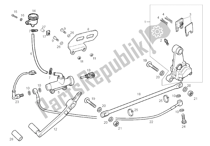 Toutes les pièces pour le Frein Arriere du Derbi GPR 50 Nude E2 2006