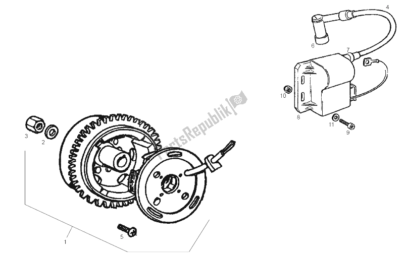 Tutte le parti per il Cdi Magneto Assy del Derbi GPR 50 Replica Racing 2003