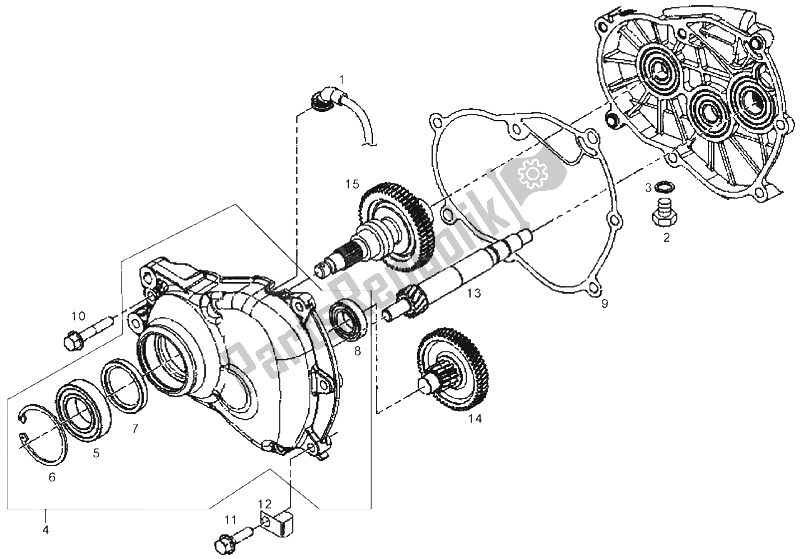 Tutte le parti per il Caso Di Trasferimento Con Anticipo del Derbi GP1 LOW Seat 125 CC E3 2 VER 2007