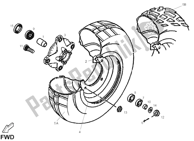 Tutte le parti per il Ruota Anteriore (2) del Derbi DXR 250 CC 2005