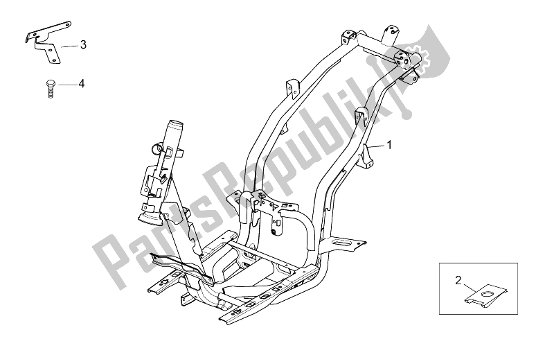 Tutte le parti per il Telaio del Derbi Variant Sport 50 2T 2012