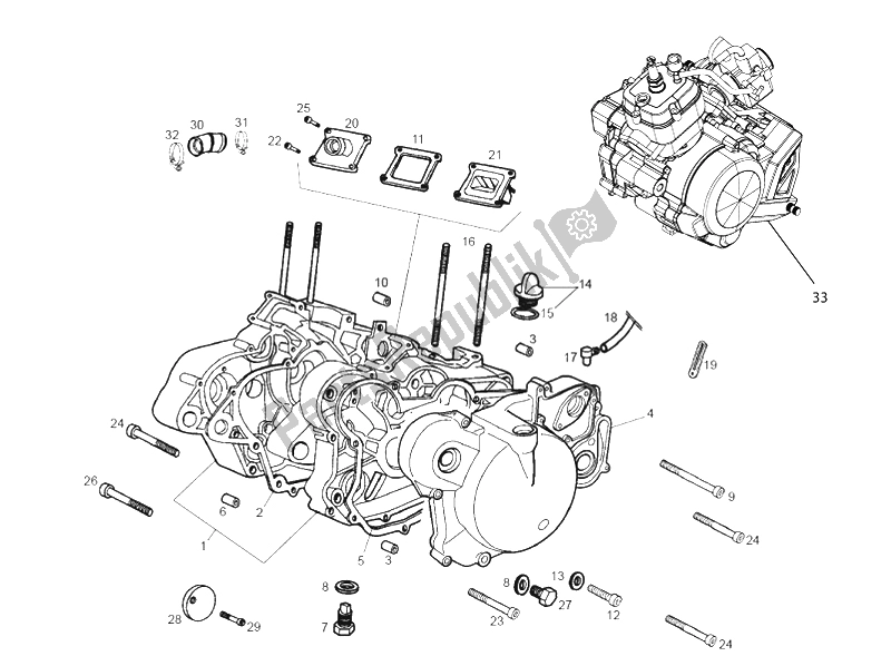 All parts for the Carters of the Derbi GPR 50 2T 2013