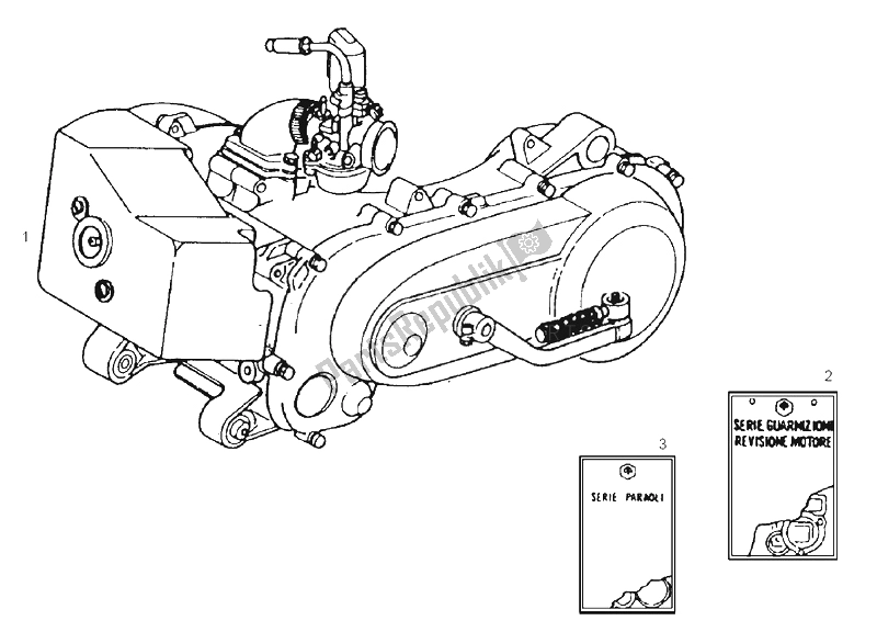 Todas las partes para Motor de Derbi Atlantis Bullet E2 3A ED 50 2005