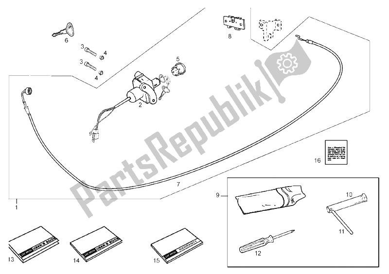 Tutte le parti per il Attrezzi Speciali del Derbi Atlantis 50 CC 2T E2 2007