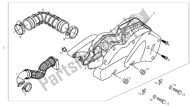 Toutes les pièces pour le Boite D'air du Derbi GP1 125 E2 3 VER 2006