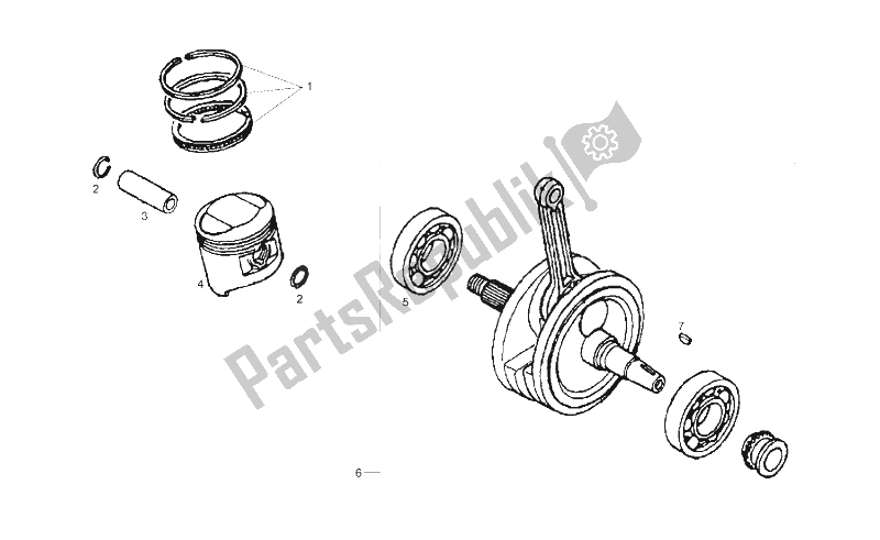 Toutes les pièces pour le Arbre De Départ du Derbi Senda 125 R Baja 4T E3 2010