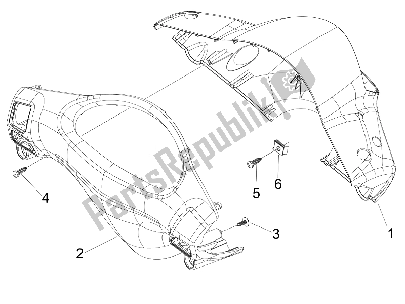 All parts for the Handlebars Coverages of the Derbi Boulevard 150 4T E3 2010