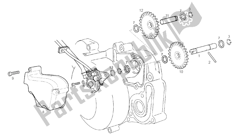 All parts for the Oil Pump of the Derbi GPR 50 Replica R E2 3 VER 2006