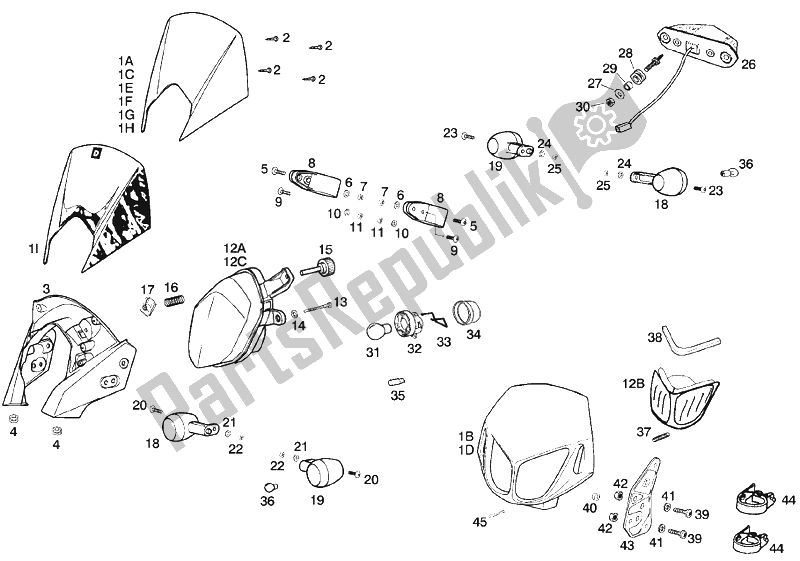 Tutte le parti per il Luce Targa del Derbi Senda 50 SM DRD PRO E2 2005
