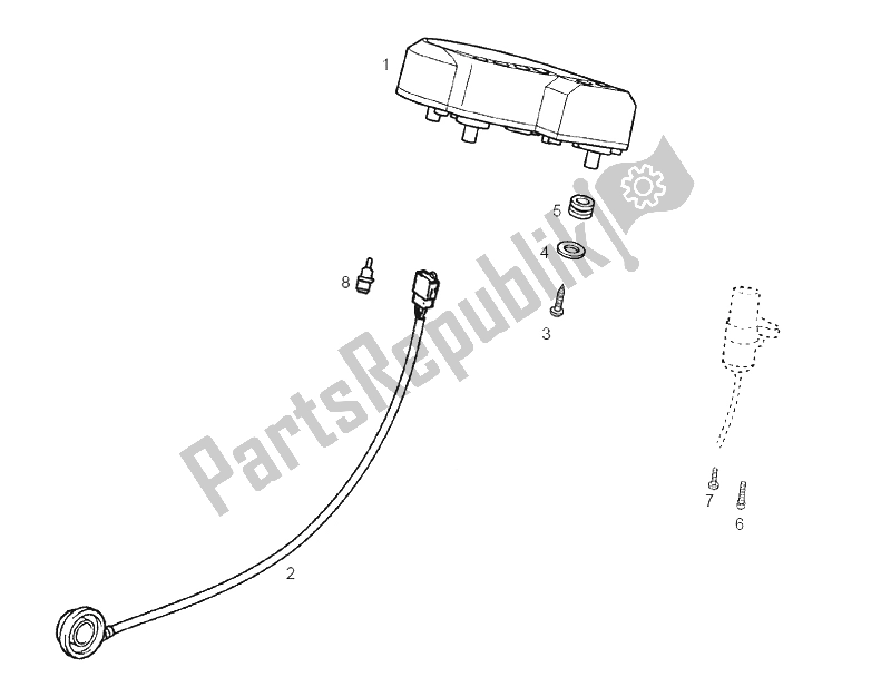 All parts for the Instruments of the Derbi GPR 50 Replica Pesek E2 2007
