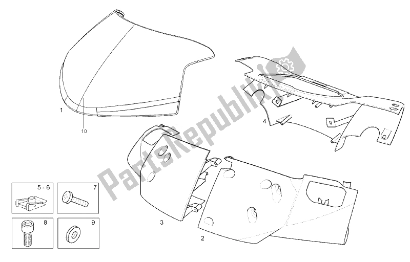 Toutes les pièces pour le Corps Avant - Carénage Avant du Derbi Rambla 300 E3 2010