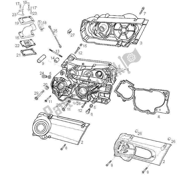 Todas las partes para Carters de Derbi Variant Revolution E2 50 2004