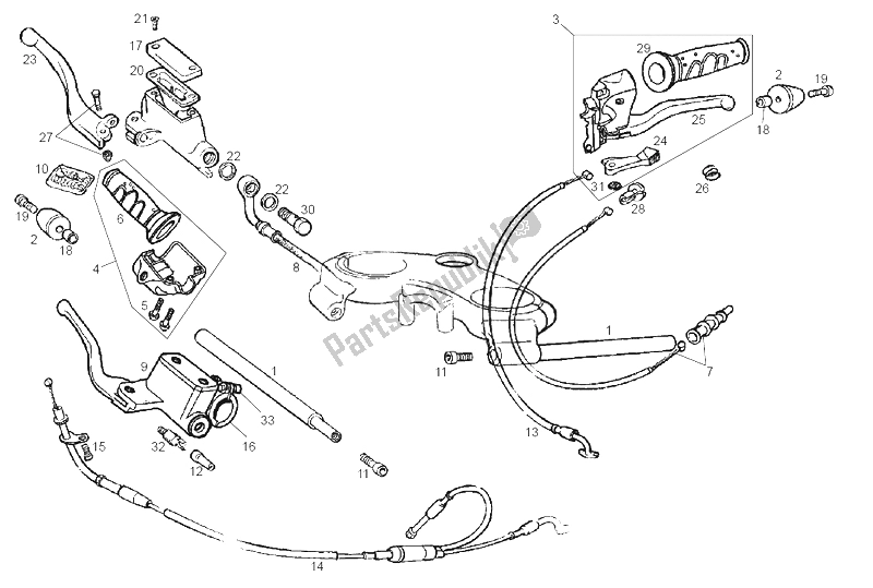 Alle onderdelen voor de Stuur - Controles van de Derbi GPR 50 Racing 2A Edicion 2002