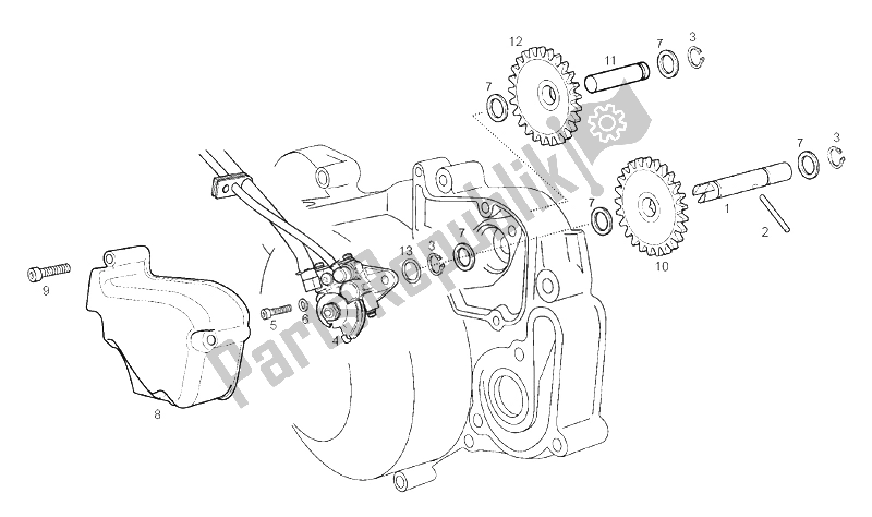 Todas las partes para Bomba De Aceite de Derbi Senda 50 SM DRD Racing E2 2 VER 2005